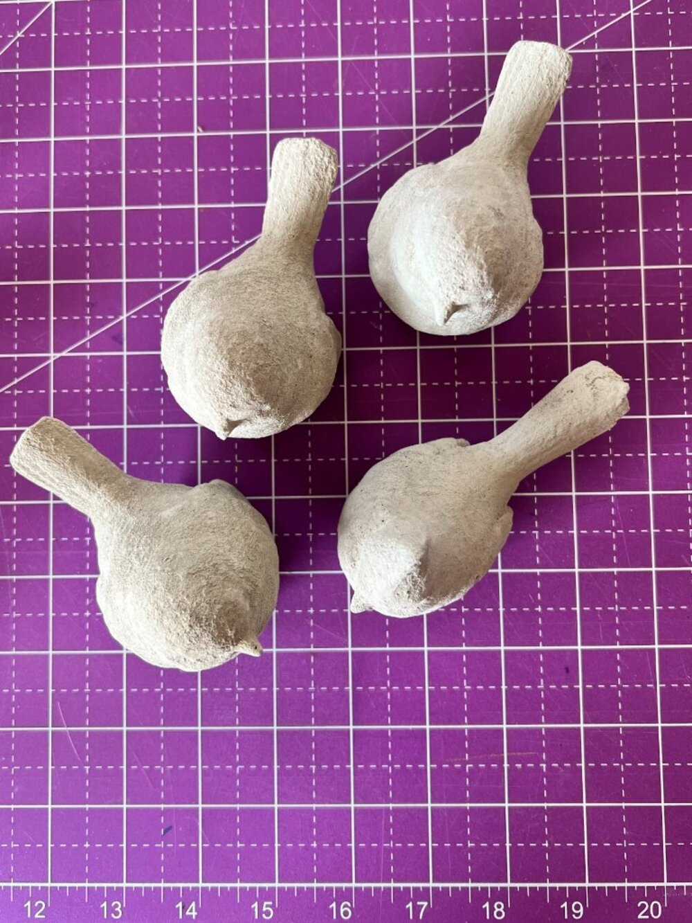 4 RESIN GARDEN BIRDS